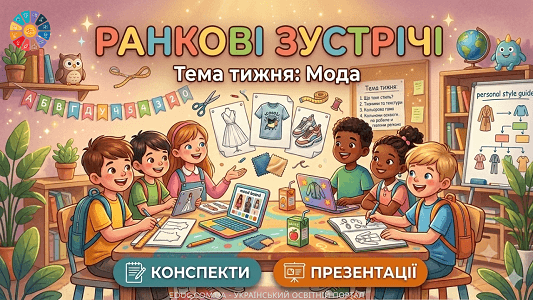 Ранкові зустрічі Тиждень 11 «Мода» (конспекти та презентації для 1 класу НУШ)